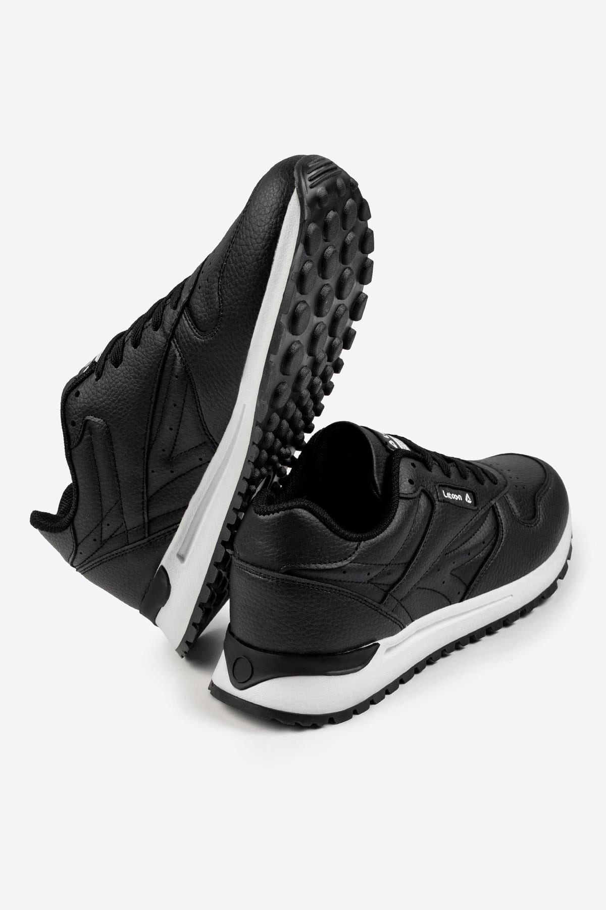 Letoon Tornado Erkek Premium Siyah Beyaz Sneaker 