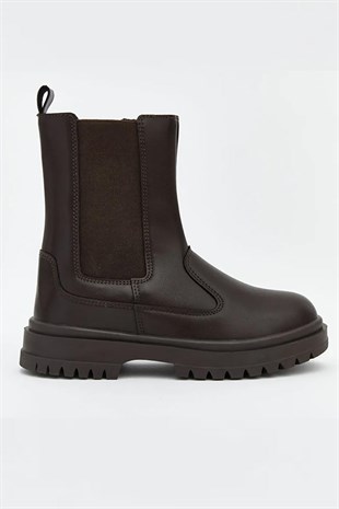 Brown Star Chunky Chelsea Boots KAHVERENGİ