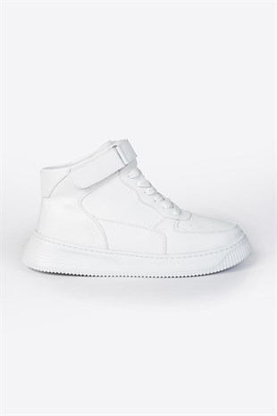 Letoon Leon01 Erkek Beyaz Bot Cırt Cırtlı