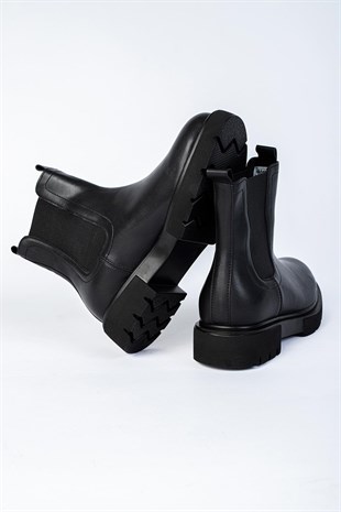 Letoon LTN04 Erkek Siyah Bot Lastikli