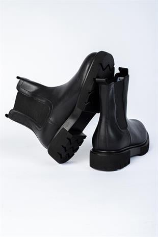 Letoon LTN04 Erkek Siyah Bot Lastikli