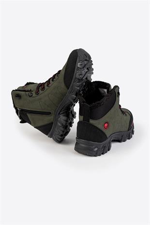 Letoon NKT07-1 Kadın Outdoor Haki Kışlık Bot 