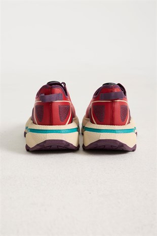 Hafif, Ortopedik Tabanlı, TPU Saya, Nefes Alabilir Kırmızı Günlük Ayakkabı 