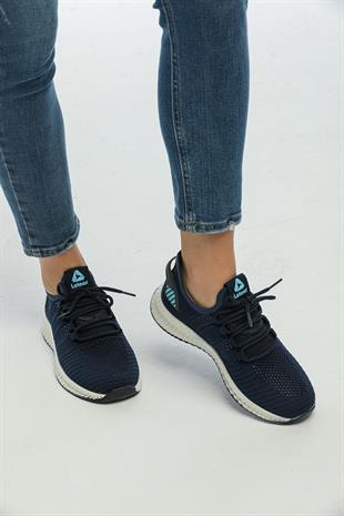 Letoon 2103 Unisex Pudra Lacivert Turkuaz Spor Ayakkabı