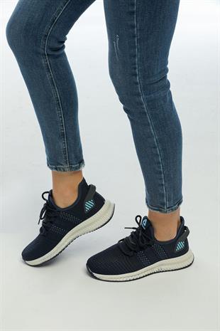 Letoon 2103 Unisex Pudra Lacivert Turkuaz Spor Ayakkabı
