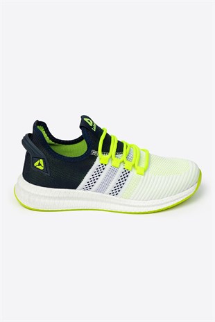 Letoon 2103 Unisex Beyaz Lacivert Spor Ayakkabı