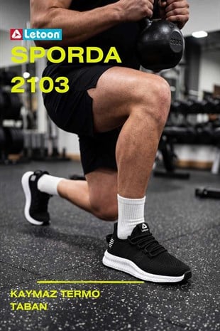 Letoon 2103 Unisex Siyah Beyaz Spor AyakkabıLetoon 2103 Unisex Siyah Beyaz Spor Ayakkabı