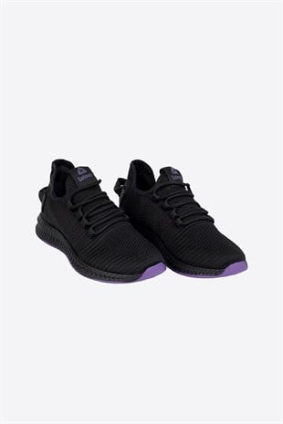 Letoon 2103 Unisex Siyah Mor Spor AyakkabıLetoon 2103 Unisex Siyah Mor Spor Ayakkabı