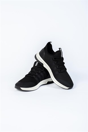 Letoon 2104 Unisex Siyah Beyaz Spor Ayakkabı