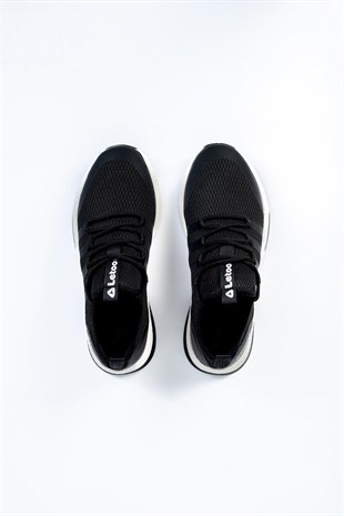 Letoon 2104 Unisex Siyah Beyaz Spor Ayakkabı