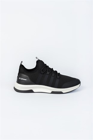 Letoon 2104 Unisex Siyah Beyaz Spor Ayakkabı