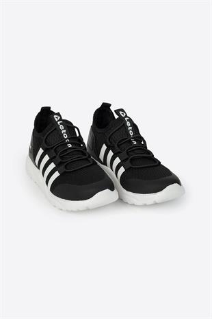 Letoon 2104Junior Unısex Siyah Beyaz Çocuk Sneaker 