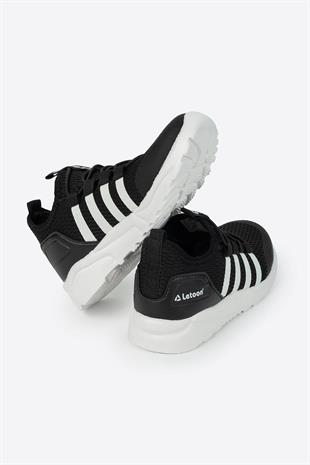 Letoon 2104Junior Unısex Siyah Beyaz Çocuk Sneaker 