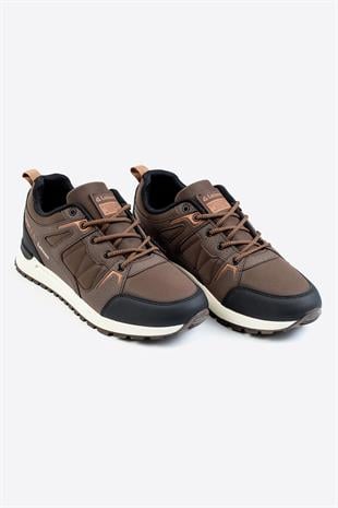 Letoon Cyrax Erkek Baskılı Kahverengi Spor Ayakkabı