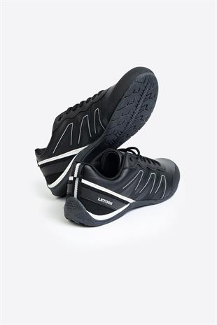 Letoon Erkek Siyah Beyaz Spor Ayakkabı - LTN4009 