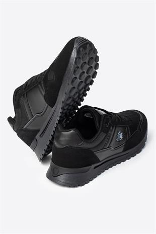 Letoon JAG10 Erkek Siyah Baskılı Günlük Spor Ayakkabı