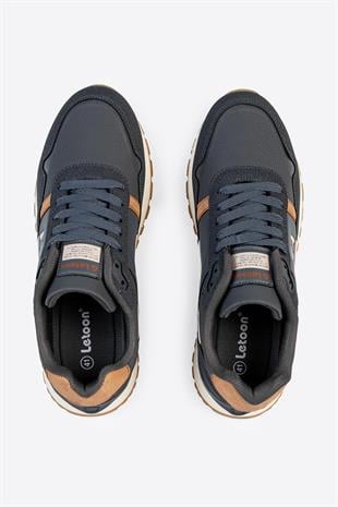Letoon Logo Baskılı Erkek Premium Füme Sneaker 