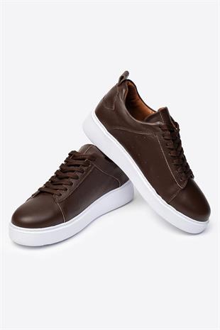 Letoon LTN-H01 Kahverengi Hakiki Deri Erkek Spor Ayakkabı 