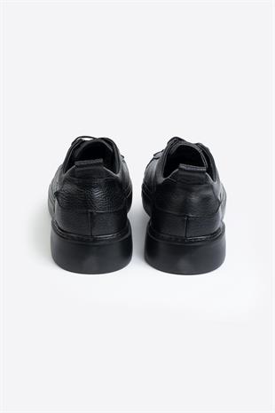 Letoon LTN-H01 Siyah Hakiki Deri Erkek Spor Ayakkabı 