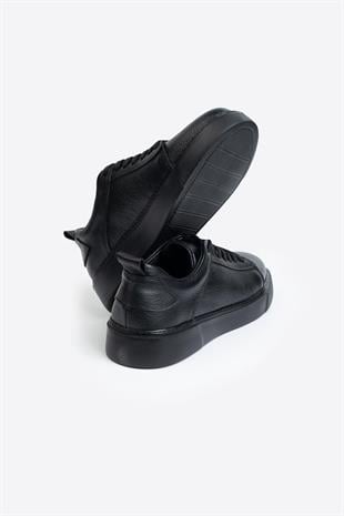 Letoon LTN-H01 Siyah Hakiki Deri Erkek Spor Ayakkabı 