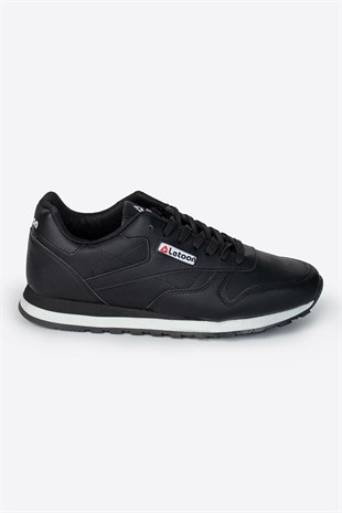Letoon LTN-MARATON Unisex Siyah Beyaz Spor Ayakkabı