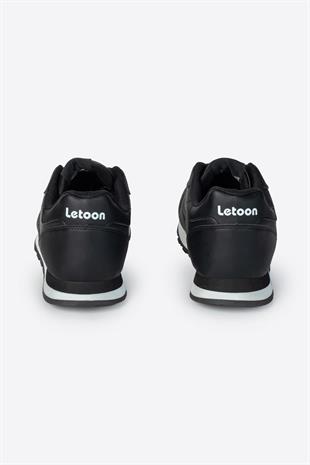Letoon LTN-MARATON Unisex Siyah Beyaz Spor Ayakkabı
