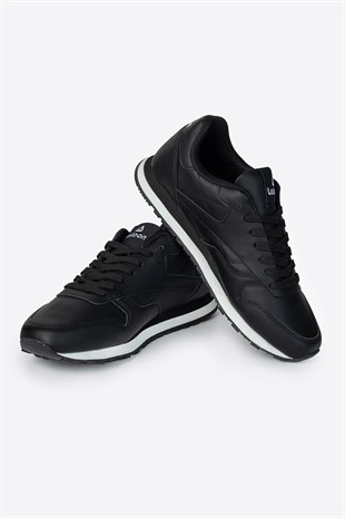 Letoon LTN-MARATON Unisex Siyah Beyaz Spor Ayakkabı
