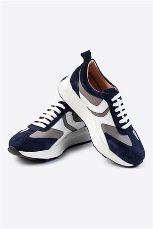 Letoon LTN-S01 Deri Lacivert Erkek Sneaker 