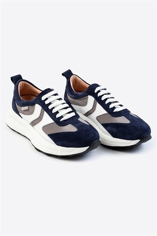 Letoon LTN-S01 Deri Lacivert Erkek Sneaker 