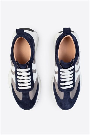 Letoon LTN-S01 Deri Lacivert Erkek Sneaker 