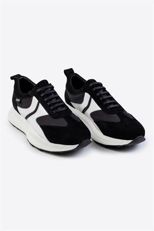 Letoon LTN-S01 Deri Siyah Erkek Sneaker