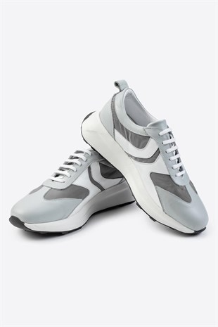 Letoon LTN-S01 Deri Gri Erkek Sneaker 