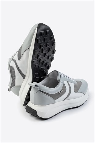 Letoon LTN-S01 Deri Gri Erkek Sneaker 