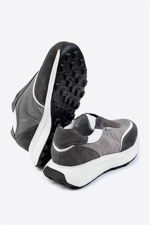 Letoon LTN-S03 Deri Gri Erkek Sneaker