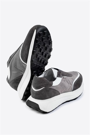 Letoon LTN-S03 Deri Gri Erkek Sneaker