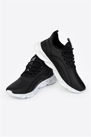 Letoon LTN101 Erkek Siyah Beyaz Renk Spor Ayakkabı 
