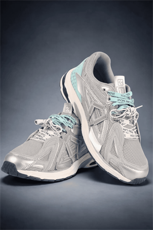 Letoon  MOVE-105 Kalın Tabanlı File Detaylı Bağcıklı Günlük Sneaker Spor Ayakkabı GRİ