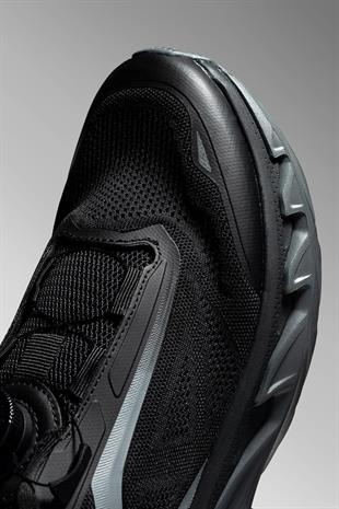 Letoon MOVE-11 Nefes Alabilen File Yapı, Hafif EVA Taban, Bağcıklı Siyah Günlük Ayakkabı 