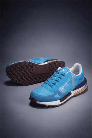 Letoon  MOVE-30 Unisex Retro Kalın Tabanlı Bağcıklı Günlük Sneaker Spor Ayakkabı MAVİ