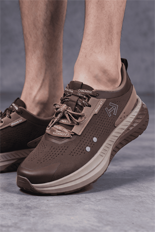 Letoon  MOVE-41 Unisex Yüksek Tabanlı Sneaker KAHVERENGİ