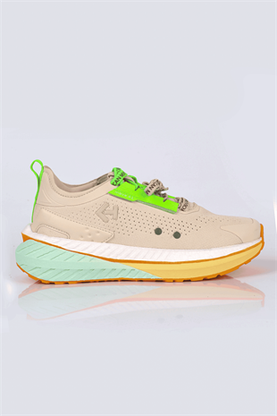 Letoon  MOVE-41 Unisex Yüksek Tabanlı Sneaker BEJ