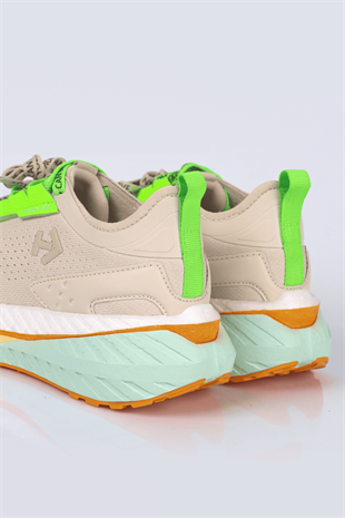 Letoon  MOVE-41 Unisex Yüksek Tabanlı Sneaker BEJ