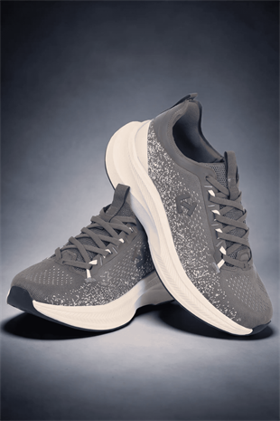 Letoon MOVE-50 Unisex Yüksek Tabanlı Örgü Dokulu Günlük Sneaker Spor Ayakkab FÜME