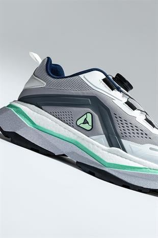 Letoon MOVE-9 File Saya, Konforlu Taban, Beyaz Gri Günlük ve Aktif Kullanım İçin Sneaker 