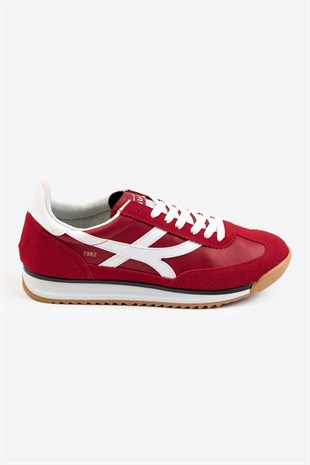 Letoon Retro Şerit Detaylı Kırmızı Sneaker 