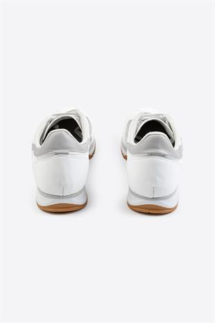 Letoon Retro Şerit Detaylı Beyaz Sneaker 