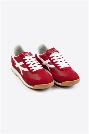 Letoon Retro Şerit Detaylı Kırmızı Sneaker 