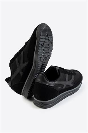 Letoon Retro Şerit Detaylı Siyah Sneaker