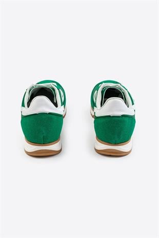 Letoon Retro Şerit Detaylı Yeşil Sneaker 