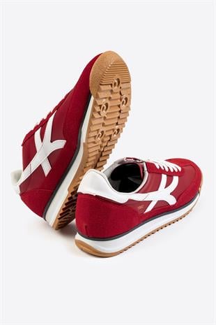 Letoon Retro Şerit Detaylı Kırmızı Sneaker 